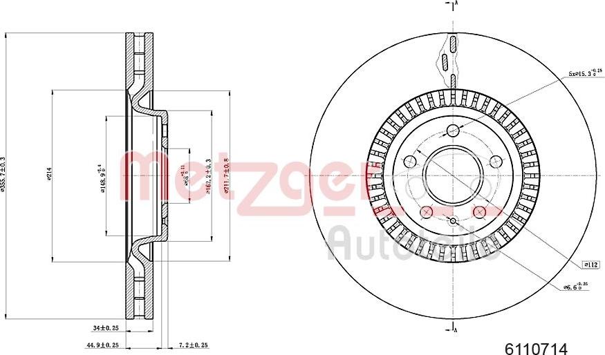 Metzger 6110714 - Тормозной диск autosila-amz.com