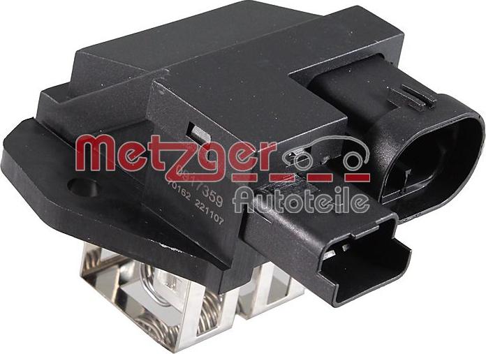 Metzger 0917359 - Дополнительный резистор, электромотор - вентилятор радиатора autosila-amz.com