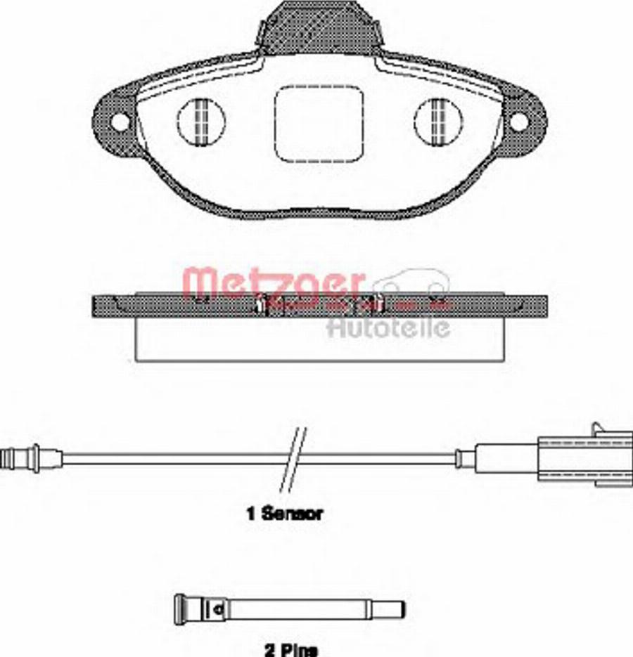 Metzger 0414.21 - Тормозные колодки, дисковые, комплект autosila-amz.com