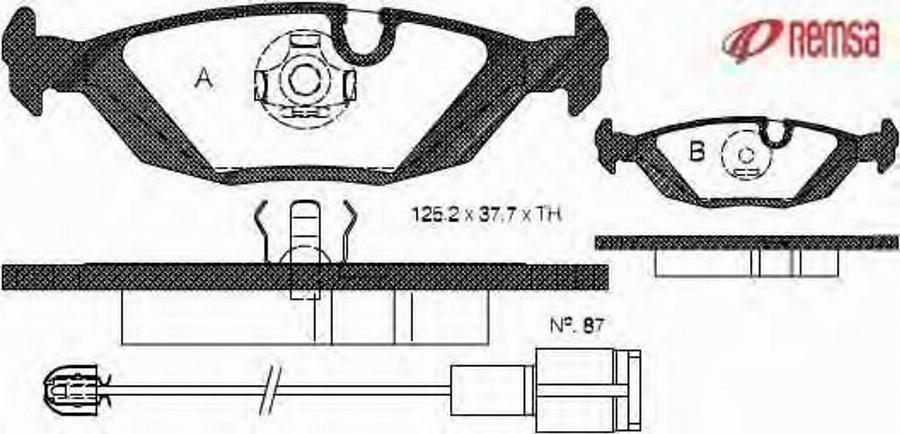 Metzger 015500 - Тормозные колодки, дисковые, комплект autosila-amz.com