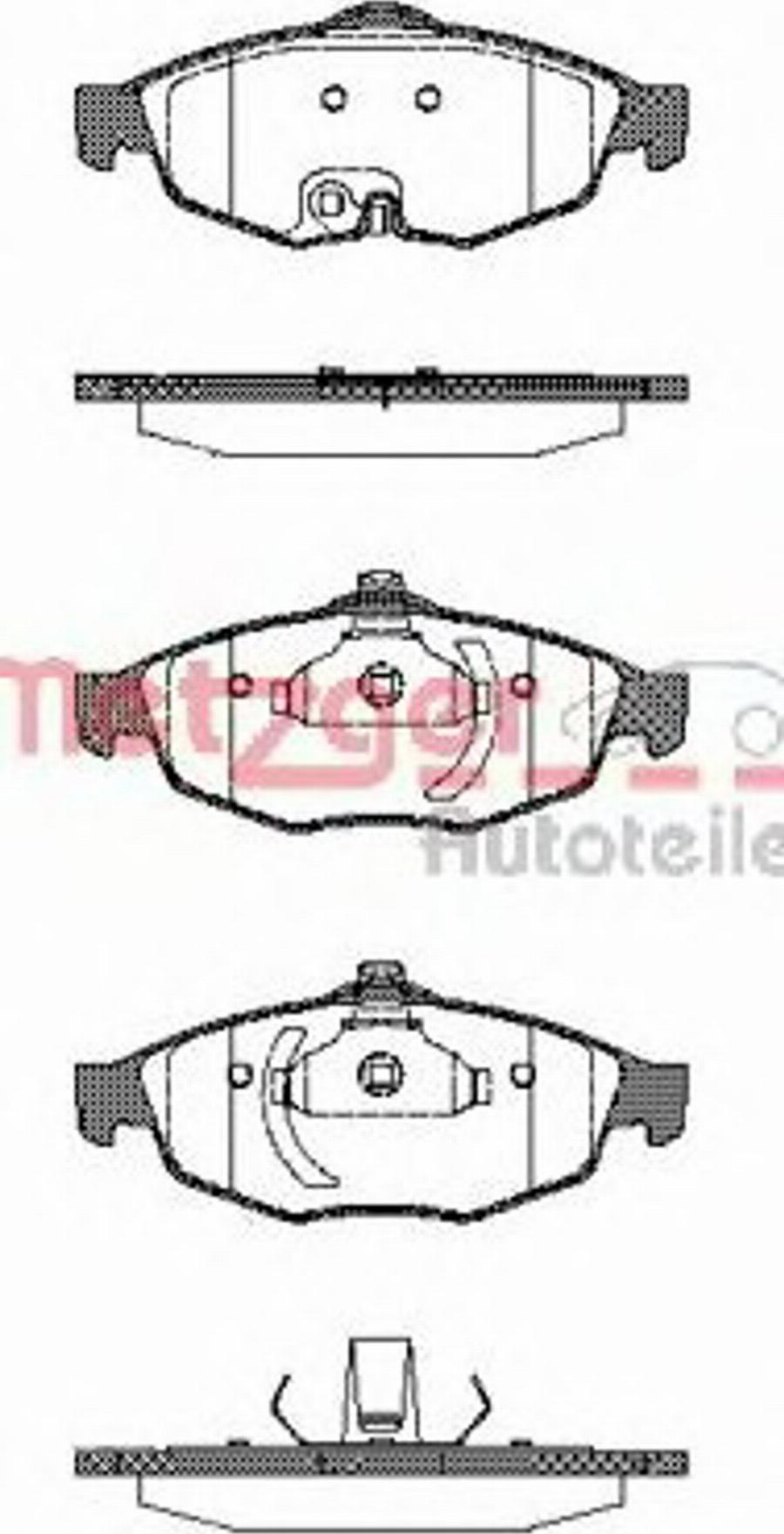 Metzger 081202 - Тормозные колодки, дисковые, комплект autosila-amz.com