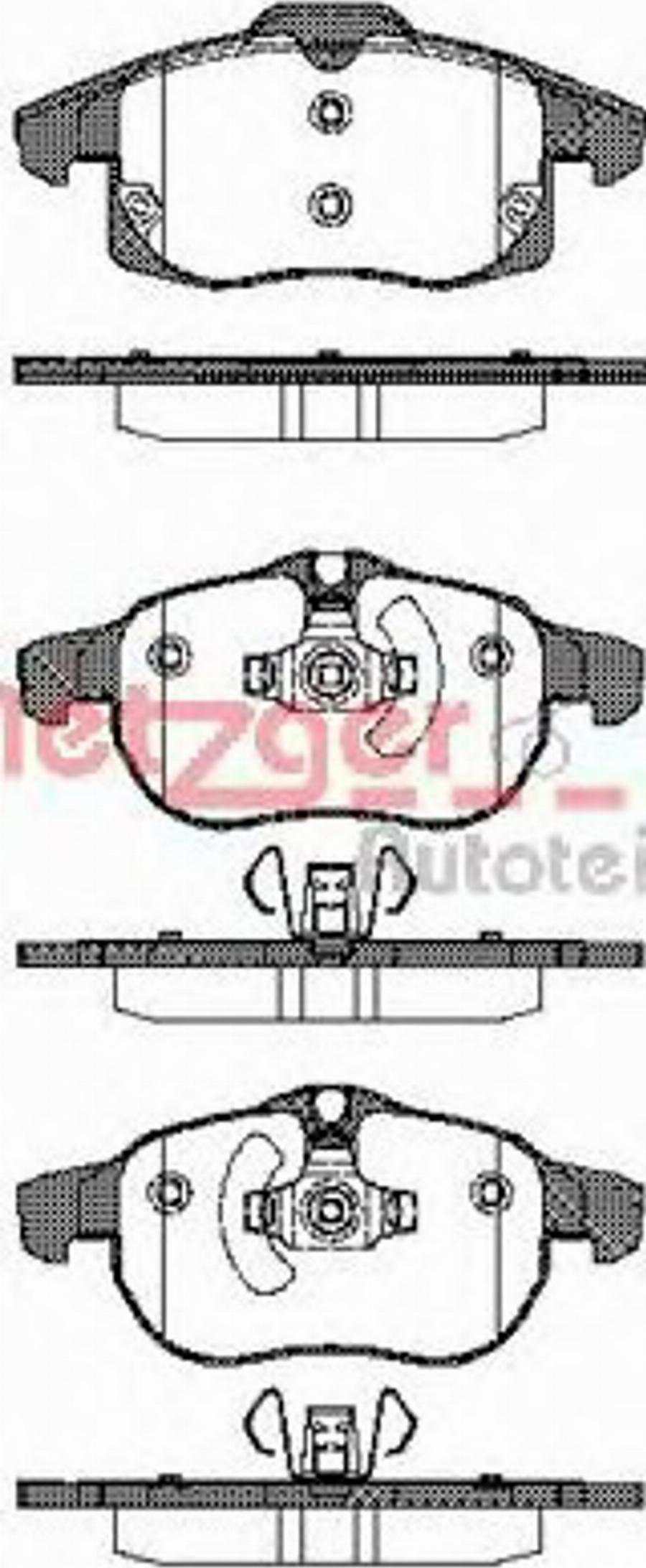 Metzger 088840 - Тормозные колодки, дисковые, комплект autosila-amz.com