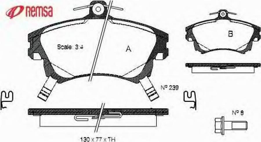 Metzger 0708.02 - Тормозные колодки, дисковые, комплект autosila-amz.com