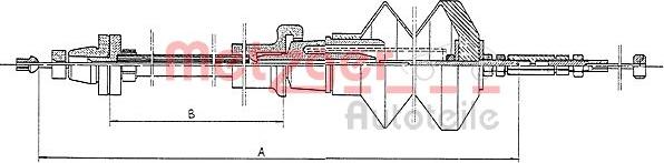 Metzger 1903.5 - Тросик газа autosila-amz.com