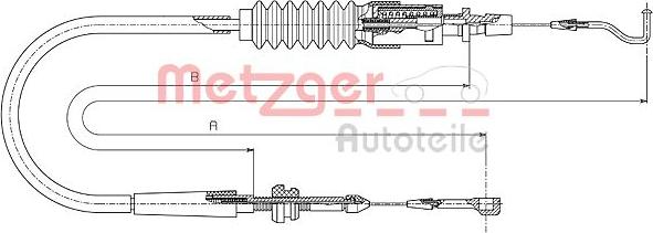 Metzger 14.4304 - Тросик газа autosila-amz.com