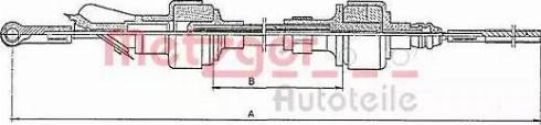 Metzger 15.208E - Трос, управление сцеплением autosila-amz.com