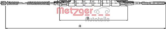 Metzger 10.9031 - Тросик, cтояночный тормоз autosila-amz.com