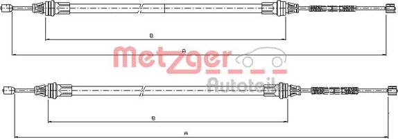 Metzger 10.9336 - Тросик, cтояночный тормоз autosila-amz.com