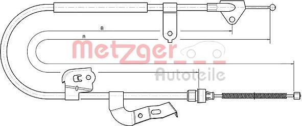 Metzger 10.4511 - Тросик, cтояночный тормоз autosila-amz.com