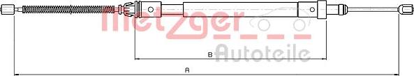 Metzger 10.4575 - Тросик, cтояночный тормоз autosila-amz.com