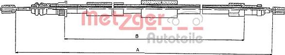 Metzger 10.4571 - Тросик, cтояночный тормоз autosila-amz.com