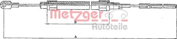Metzger 10.4131 - Тросик, cтояночный тормоз autosila-amz.com