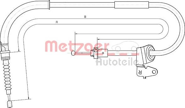 Metzger 10.4304 - Тросик, cтояночный тормоз autosila-amz.com