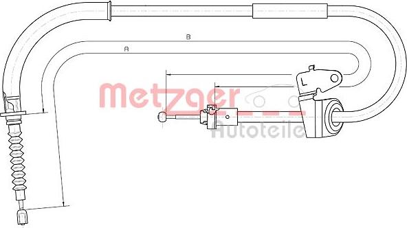 Metzger 10.4303 - Тросик, cтояночный тормоз autosila-amz.com