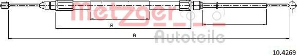 Metzger 10.4269 - Тросик, cтояночный тормоз autosila-amz.com