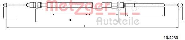 Metzger 10.4233 - Тросик, cтояночный тормоз autosila-amz.com