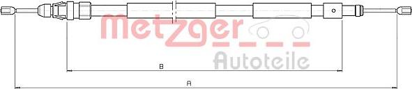Metzger 10.4709 - Тросик, cтояночный тормоз autosila-amz.com