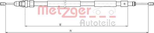 Metzger 10.4708 - Тросик, cтояночный тормоз autosila-amz.com