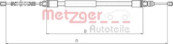 Metzger 10.4712 - тросик ручного торм. лев.и прав. Citr autosila-amz.com