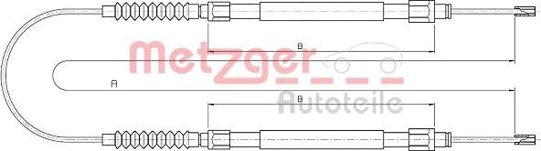 Metzger 10.4731 - Тросик, cтояночный тормоз autosila-amz.com