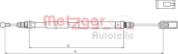 Metzger 10.4733 - Тросик, cтояночный тормоз autosila-amz.com