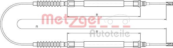 Metzger 10.4724 - Тросик, cтояночный тормоз autosila-amz.com