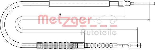 Metzger 10.4728 - Тросик, cтояночный тормоз autosila-amz.com