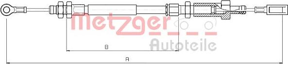 Metzger 10.4723 - Тросик, cтояночный тормоз autosila-amz.com