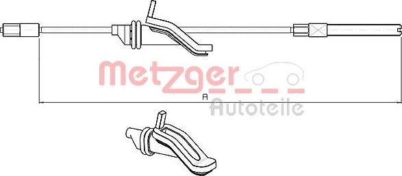 Metzger 10.5451 - Тросик, cтояночный тормоз autosila-amz.com