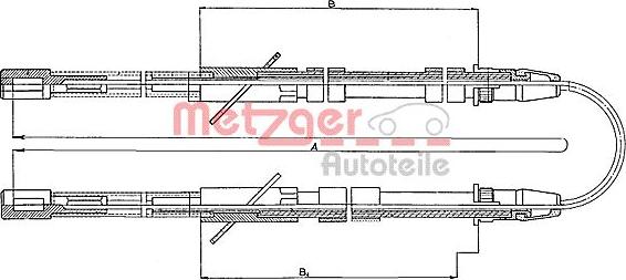 Metzger 10.562 - Тросик, cтояночный тормоз autosila-amz.com