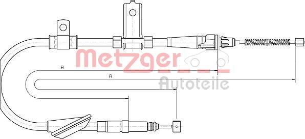 Metzger 10.5157 - Тросик, cтояночный тормоз autosila-amz.com