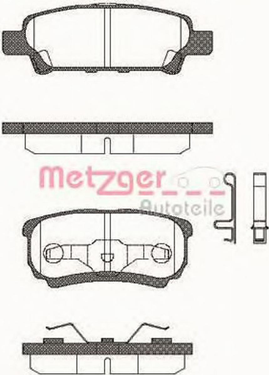 Metzger 105102 - Тормозные колодки, дисковые, комплект autosila-amz.com