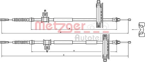 Metzger 10.5359 - Тросик, cтояночный тормоз autosila-amz.com
