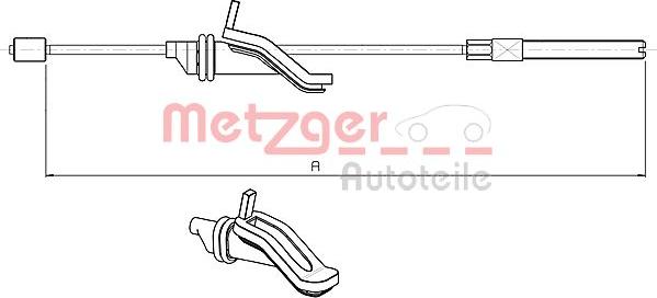 Metzger 10.5369 - Трос тормоза ручного autosila-amz.com