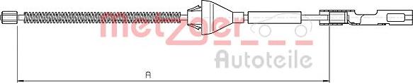 Metzger 10.5365 - Тросик, cтояночный тормоз autosila-amz.com