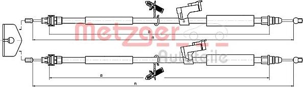 Metzger 10.5368 - Тросик, cтояночный тормоз autosila-amz.com