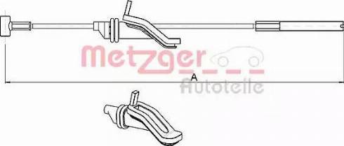Metzger 10.5363 - Тросик, cтояночный тормоз autosila-amz.com