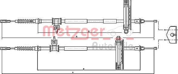 Metzger 10.5362 - Тросик, cтояночный тормоз autosila-amz.com