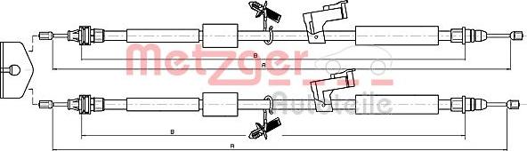 Metzger 10.5370 - Тросик, cтояночный тормоз autosila-amz.com