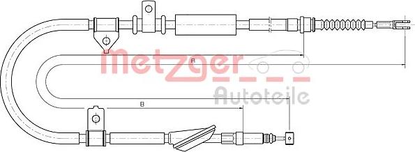 Metzger 10.5239 - Тросик, cтояночный тормоз autosila-amz.com