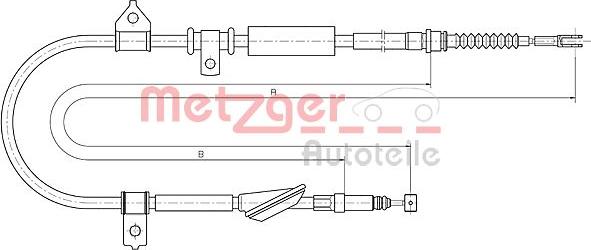 Metzger 10.5238 - Тросик, cтояночный тормоз autosila-amz.com