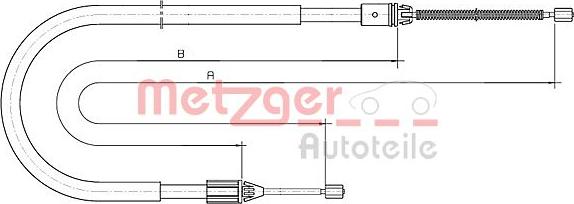 Metzger 10.6691 - Тросик, cтояночный тормоз autosila-amz.com
