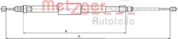 Metzger 10.6687 - Тросик, cтояночный тормоз autosila-amz.com
