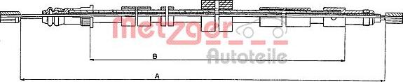 Metzger 10.6025 - Тросик, cтояночный тормоз autosila-amz.com