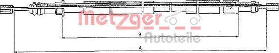 Metzger 10.6026 - Тросик, cтояночный тормоз autosila-amz.com