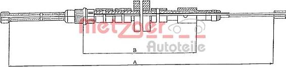 Metzger 10.6023 - Тросик, cтояночный тормоз autosila-amz.com