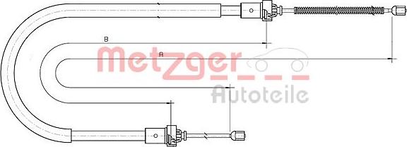 Metzger 10.6890 - Тросик, cтояночный тормоз autosila-amz.com