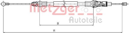 Metzger 10.6854 - Тросик, cтояночный тормоз autosila-amz.com