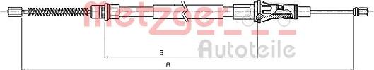 Metzger 10.6853 - Тросик, cтояночный тормоз autosila-amz.com