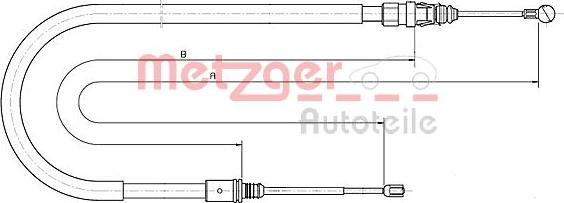 Metzger 10.6224 - Тросик, cтояночный тормоз autosila-amz.com